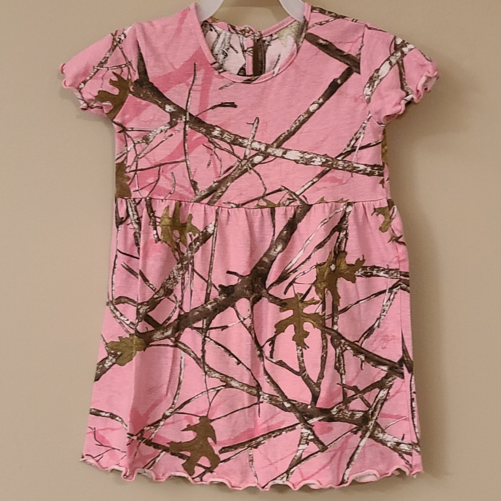 True Timber pink camo short sleeved dress